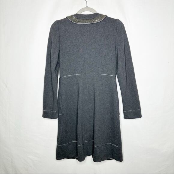 REBECCA TAYLOR Vintage Sequined Peter Pan Collar Top/Jacket in size 4 - Picture 4 of 4